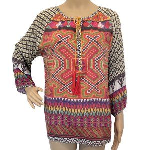 KHAADI KHAAS Mixed Print Silk Tie Top 14